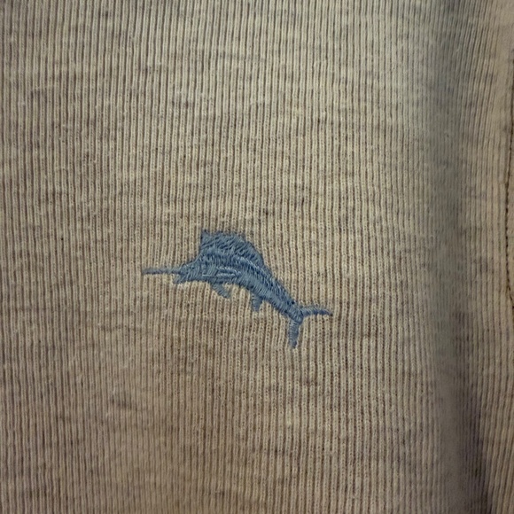 Tommy Bahama Men's Sweater Oatmeal Relax Pullover 1/4 Zip, Size Small - Picture 3 of 13